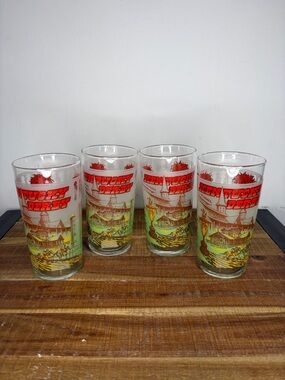 1978 Kentucky Derby Set Of 4 Glassware